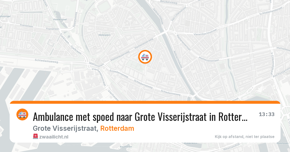 Ambulance met spoed naar Grote Visserijstraat in Rotterdam — 27 jun 2026