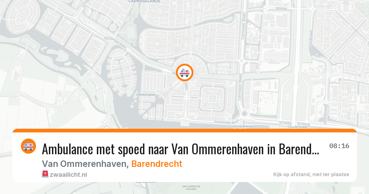 Ambulance met spoed naar Van Ommerenhaven in Barendrecht — 20 mei 2026