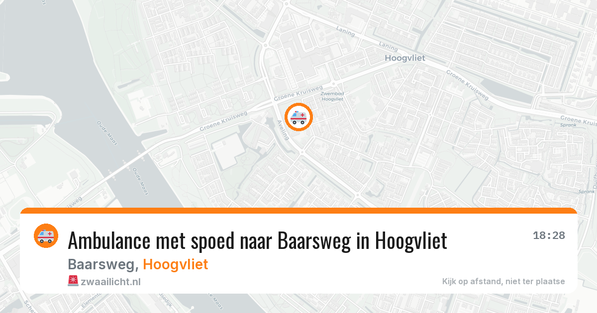 Ambulance met spoed naar Baarsweg in Hoogvliet — 16 jul 2026