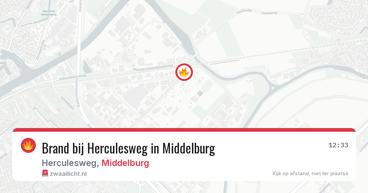 Brand bij Herculesweg in Middelburg — 30 jul 2026