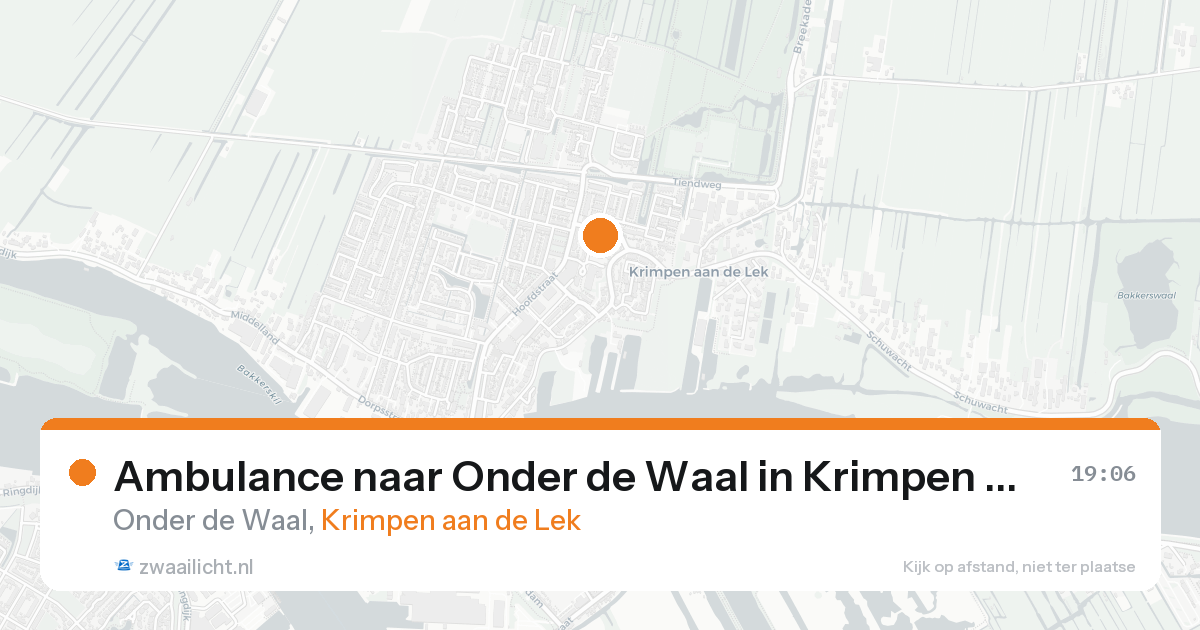 Ambulance naar Onder de Waal in Krimpen aan de Lek — 16 aug 2026