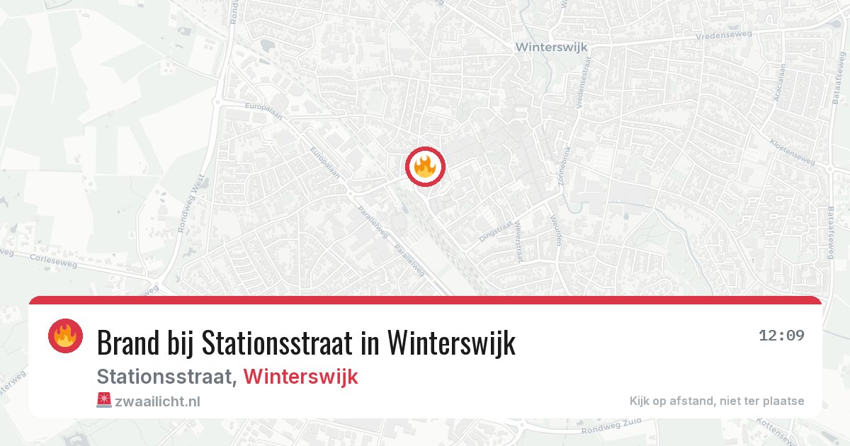 Brand bij Stationsstraat in Winterswijk — 26 mei 2026