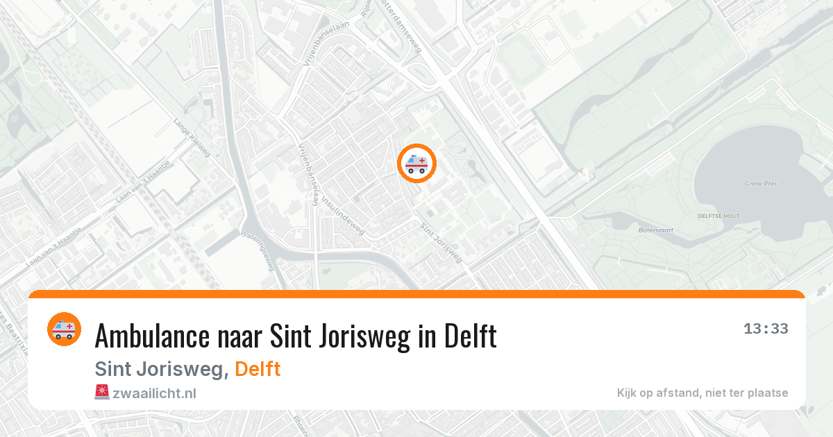 Ambulance naar Sint Jorisweg in Delft — 16 mrt 2026