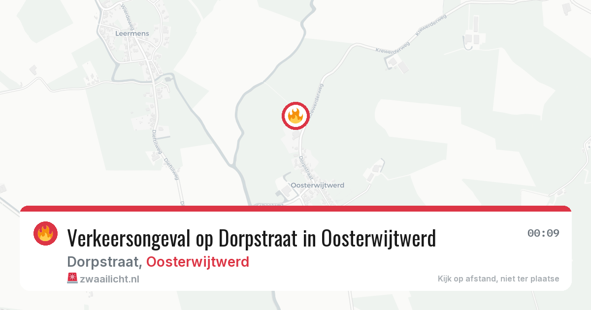 Verkeersongeval op Dorpstraat in Oosterwijtwerd — 11 apr 2026