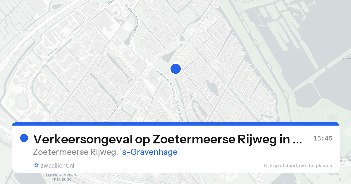 Verkeersongeval op Zoetermeerse Rijweg in 's-Gravenhage — 18 aug 2026