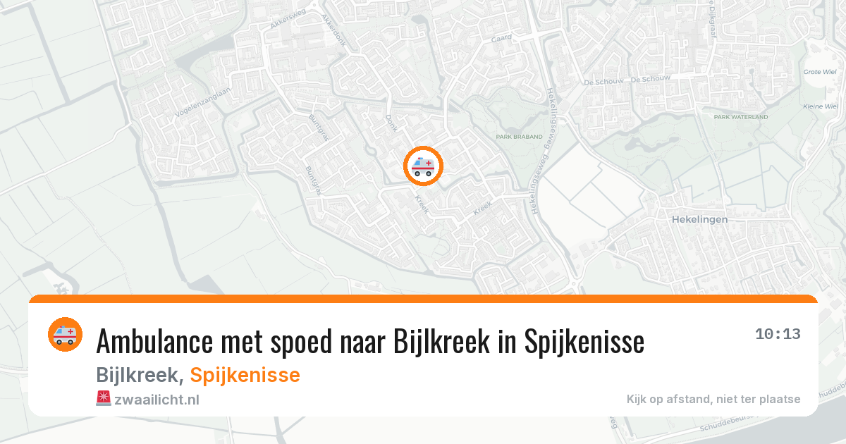 Ambulance met spoed naar Bijlkreek in Spijkenisse — 8 apr 2026