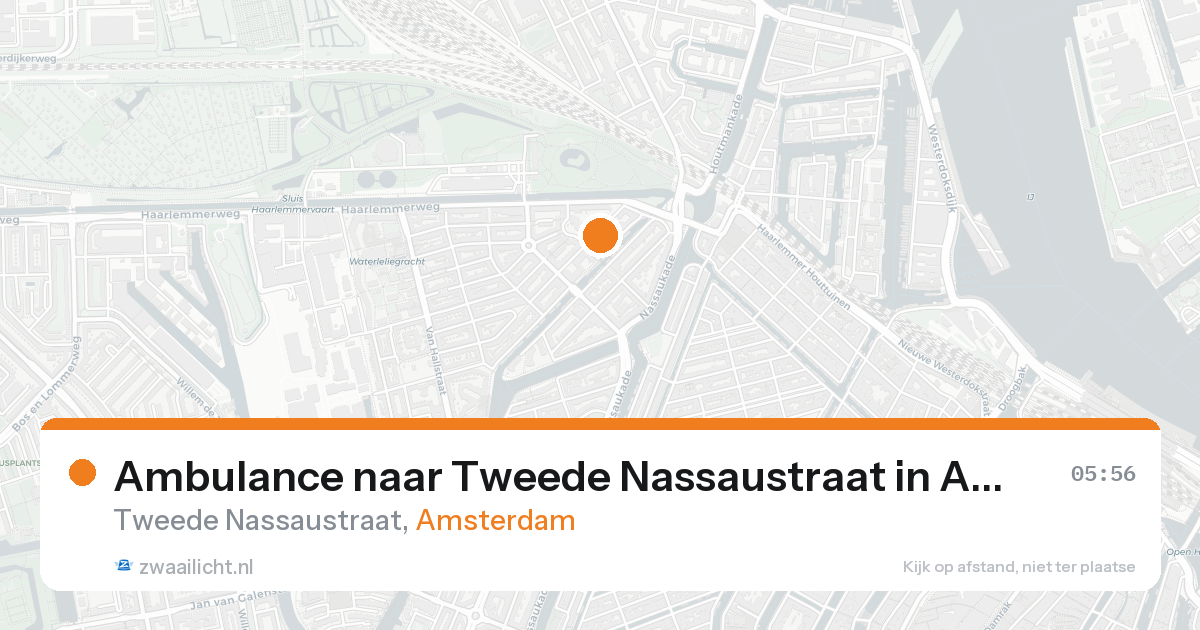 Ambulance naar Tweede Nassaustraat in Amsterdam — 23 aug 2026