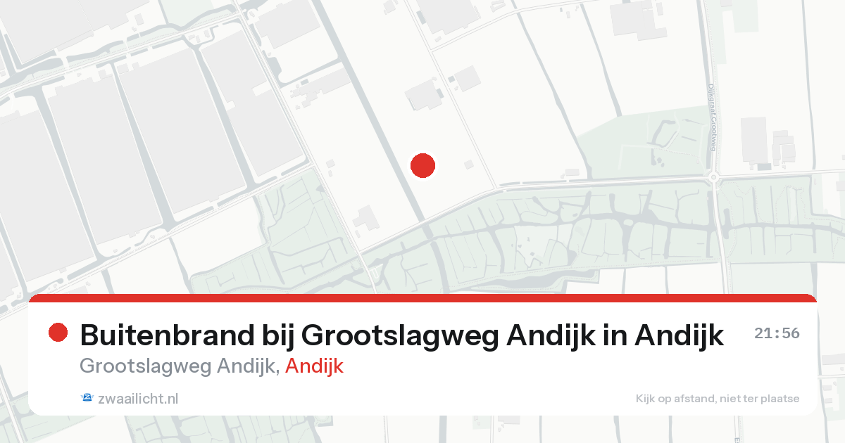 Buitenbrand bij Grootslagweg Andijk in Andijk — 24 mei 2026