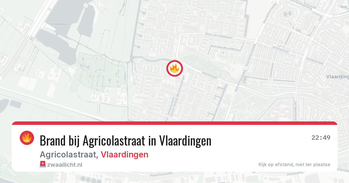 Brand bij Agricolastraat in Vlaardingen — 23 jun 2026