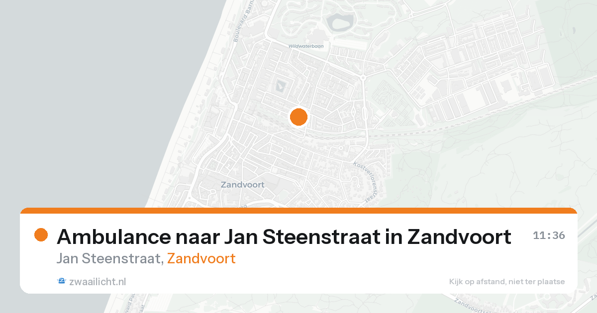 Ambulance naar Jan Steenstraat in Zandvoort — 19 aug 2026