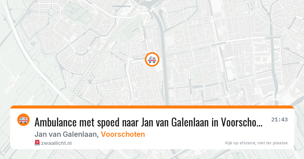 Ambulance met spoed naar Jan van Galenlaan in Voorschoten — 1 apr 2026