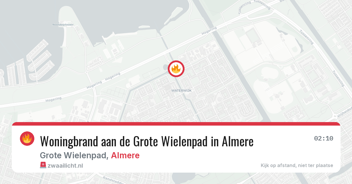 Woningbrand aan de Grote Wielenpad in Almere — 27 apr 2026