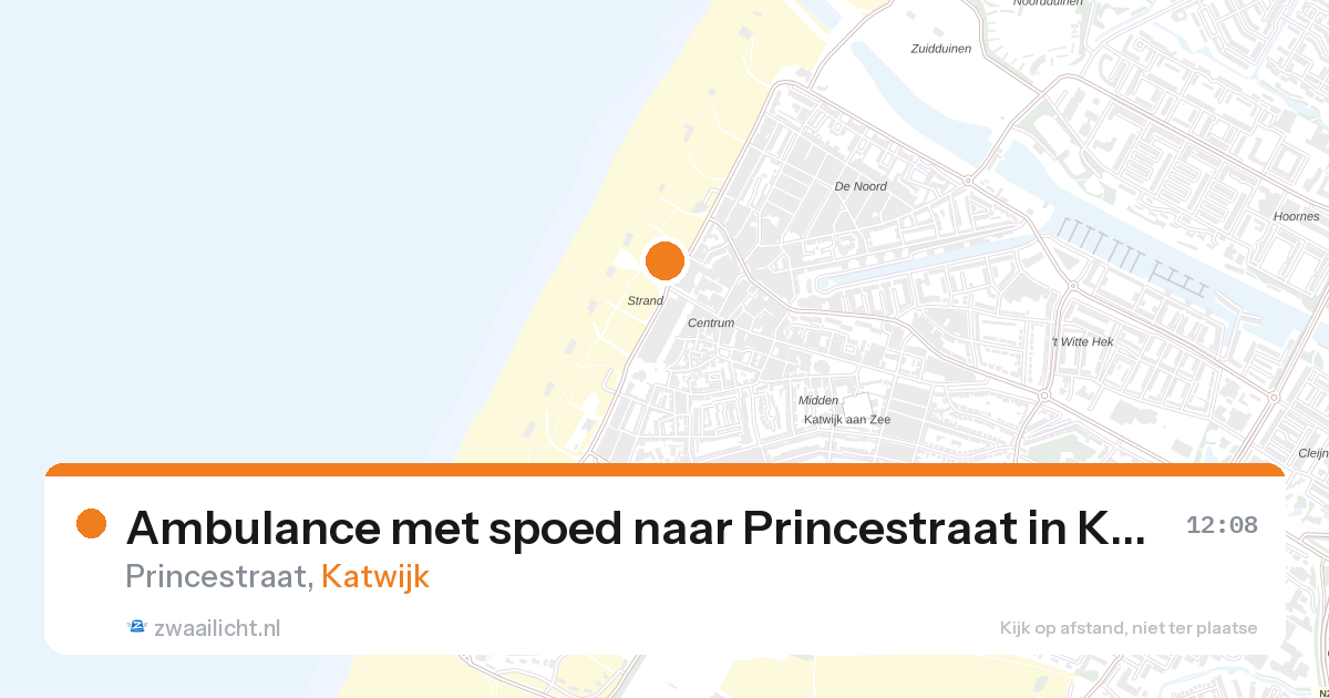 Ambulance met spoed naar Princestraat in Katwijk — 9 mei 2026
