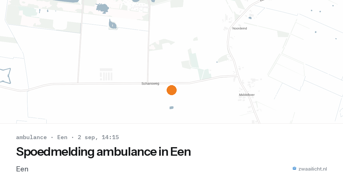 Spoedmelding ambulance in Een — 2 sep 2026