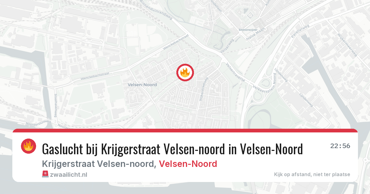 Gaslucht bij Krijgerstraat Velsen-noord in Velsen-Noord — 13 aug 2026