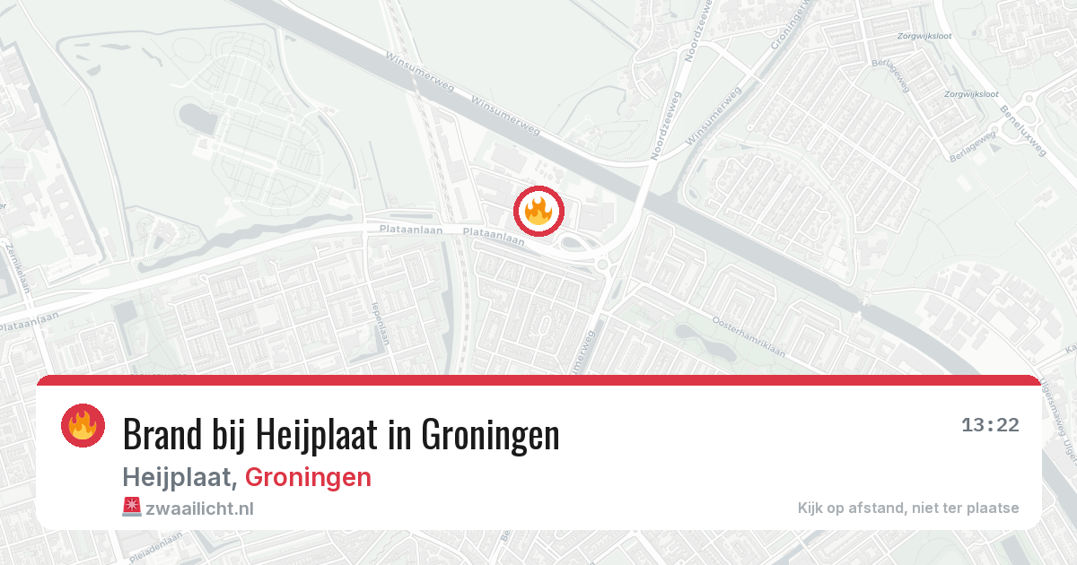 Brand bij Heijplaat in Groningen — 31 jul 2026