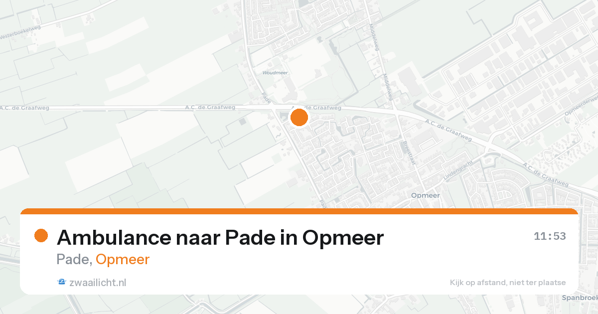 Ambulance naar Pade in Opmeer — 14 aug 2026