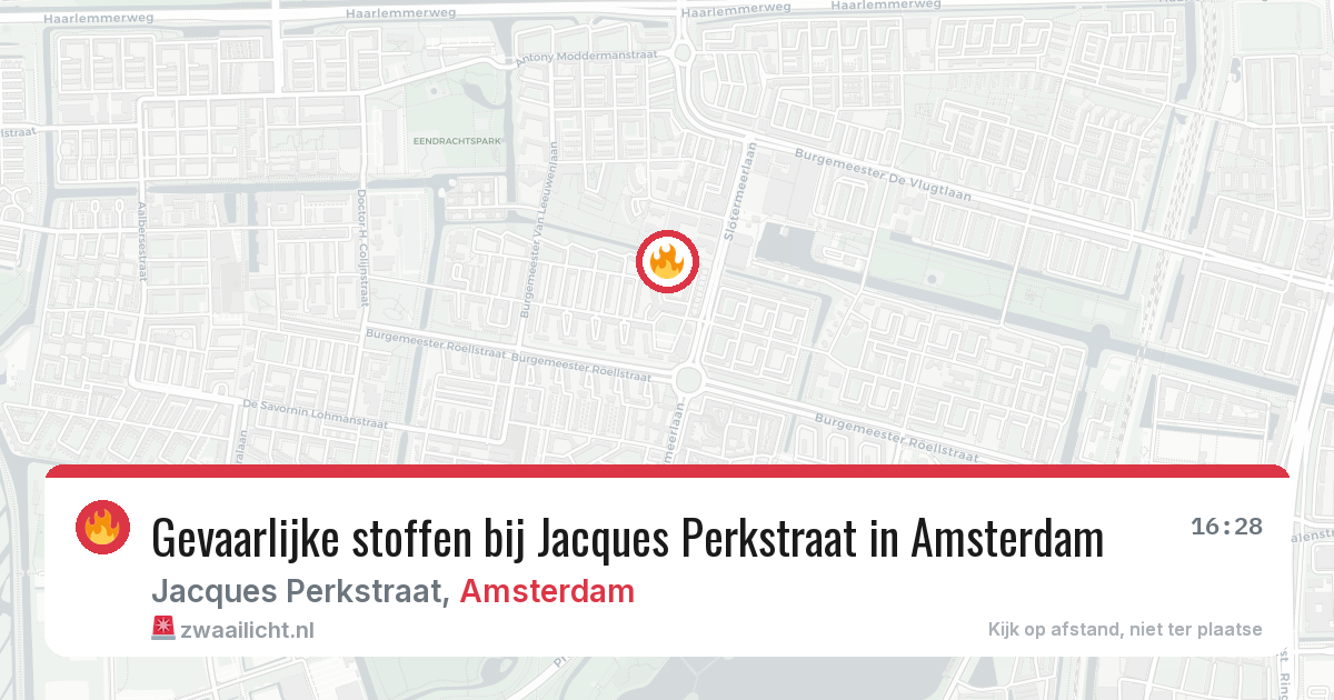 Gevaarlijke stoffen bij Jacques Perkstraat in Amsterdam — 26 mei 2026