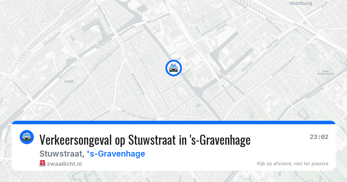 Verkeersongeval op Stuwstraat in 's-Gravenhage — 7 jul 2026