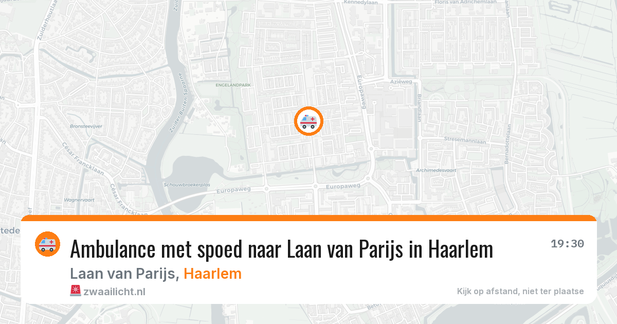 Ambulance met spoed naar Laan van Parijs in Haarlem — 11 mei 2026