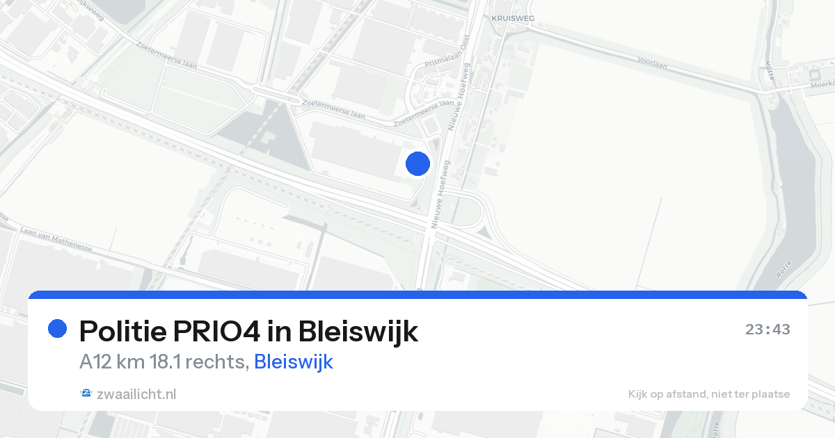 Politie PRIO4 in Bleiswijk — 20 aug 2026 | 🚨 Zwaailicht.nl