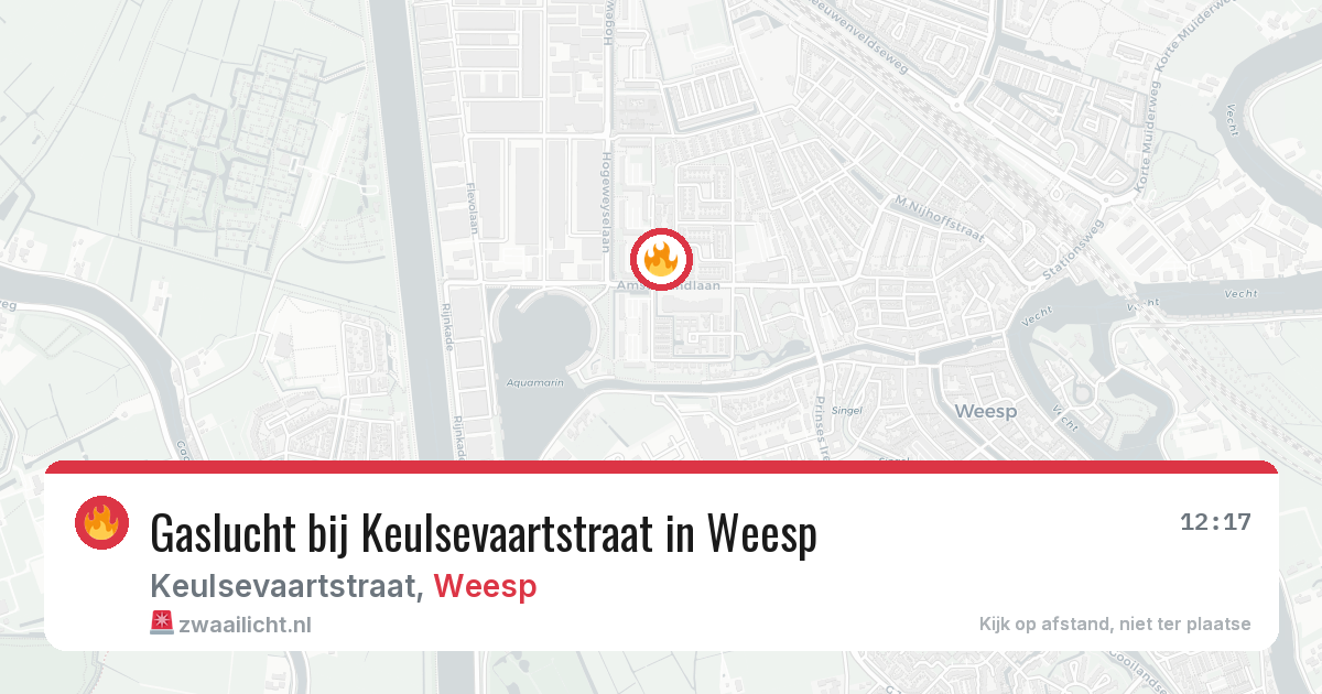 Gaslucht bij Keulsevaartstraat in Weesp — 26 mrt 2026