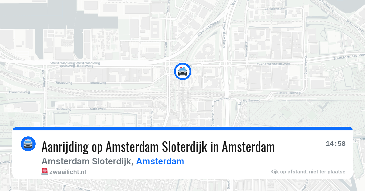Aanrijding op Amsterdam Sloterdijk in Amsterdam — 16 jul 2026