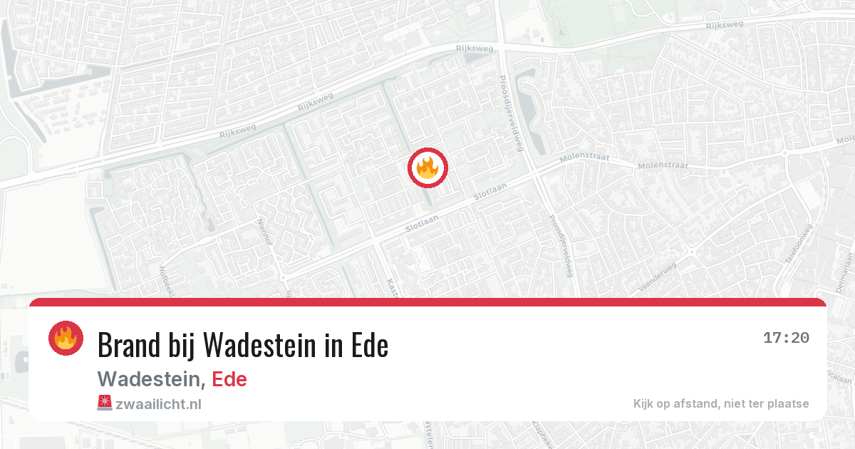 Brand bij Wadestein in Ede — 22 mei 2026