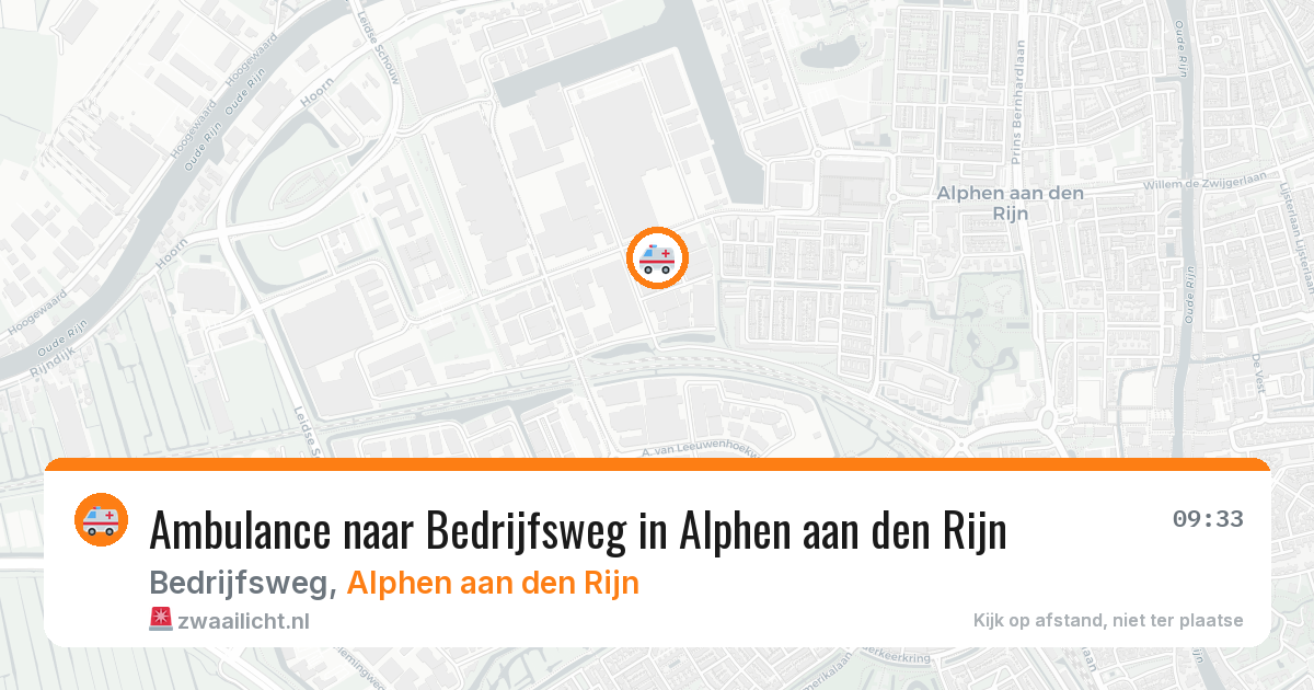 Ambulance naar Bedrijfsweg in Alphen aan den Rijn — 9 feb 2026