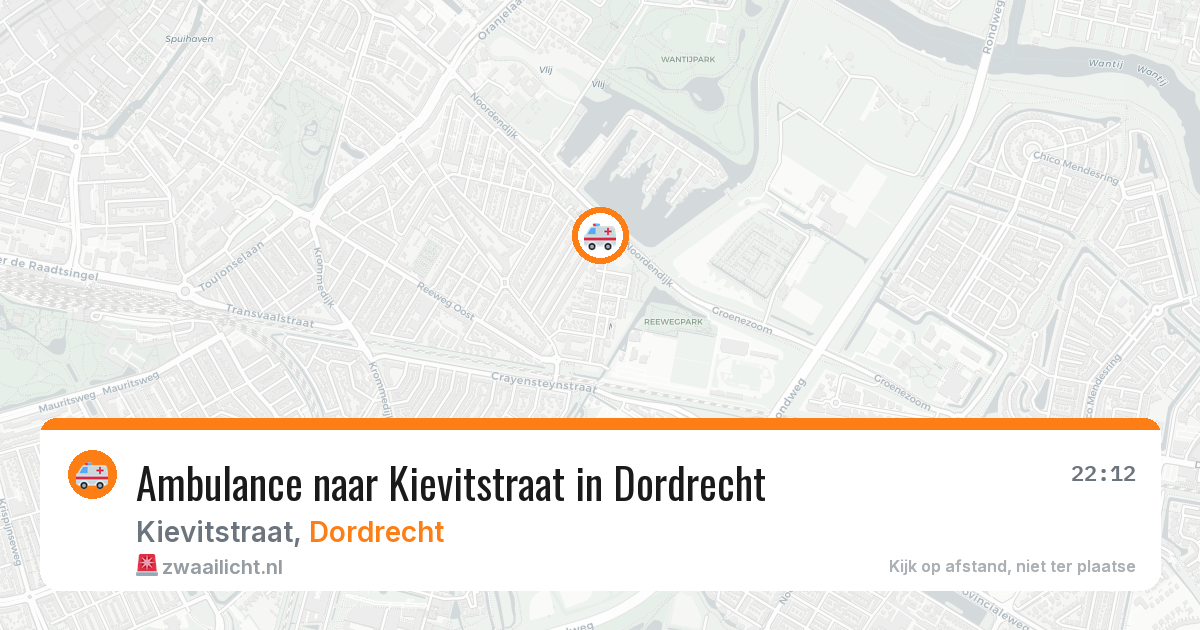 Ambulance naar Kievitstraat in Dordrecht — 4 aug 2026