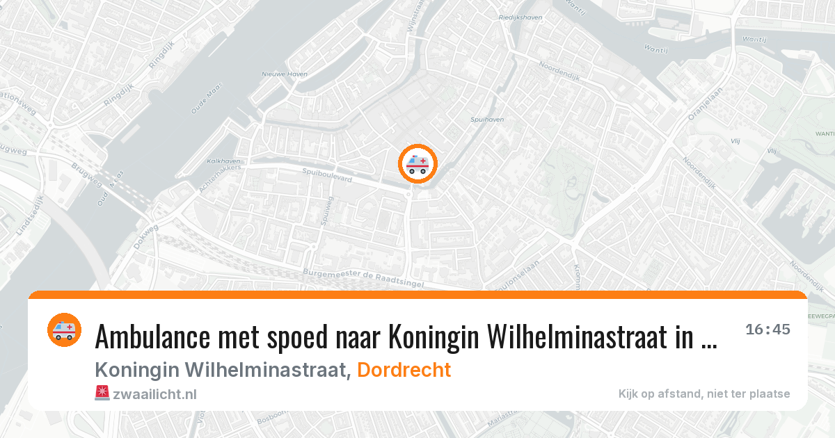 Ambulance met spoed naar Koningin Wilhelminastraat in Dordrecht — 29 jun 2026