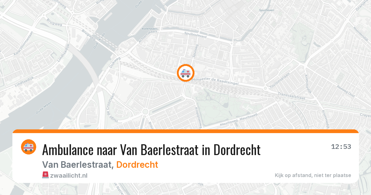 Ambulance naar Van Baerlestraat in Dordrecht — 4 jul 2026