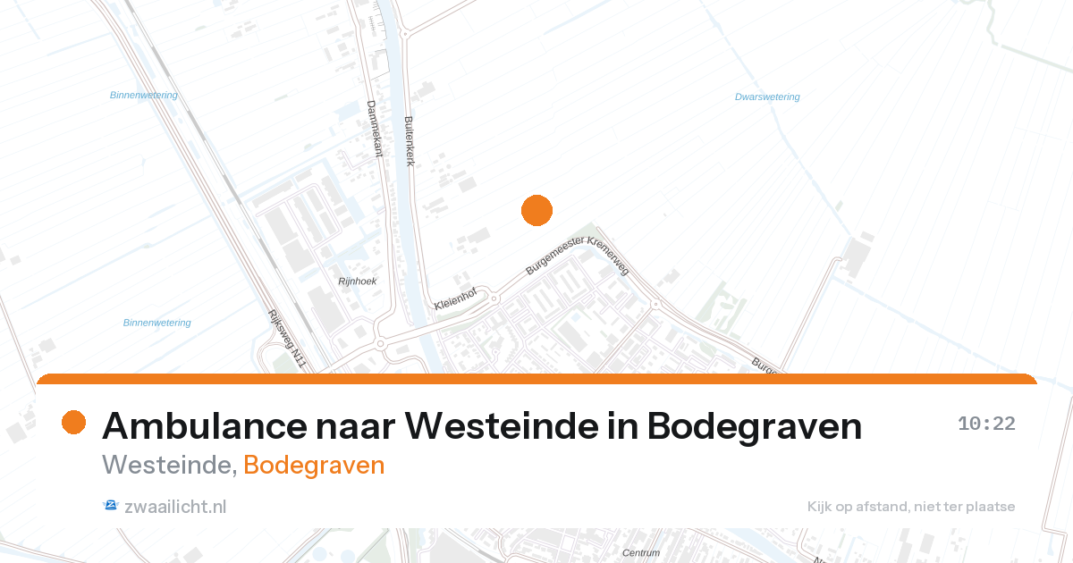 Ambulance naar Westeinde in Bodegraven — 20 jun 2026