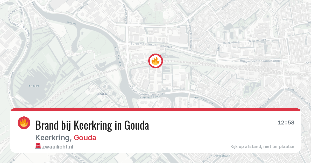 Brand bij Keerkring in Gouda — 6 aug 2026