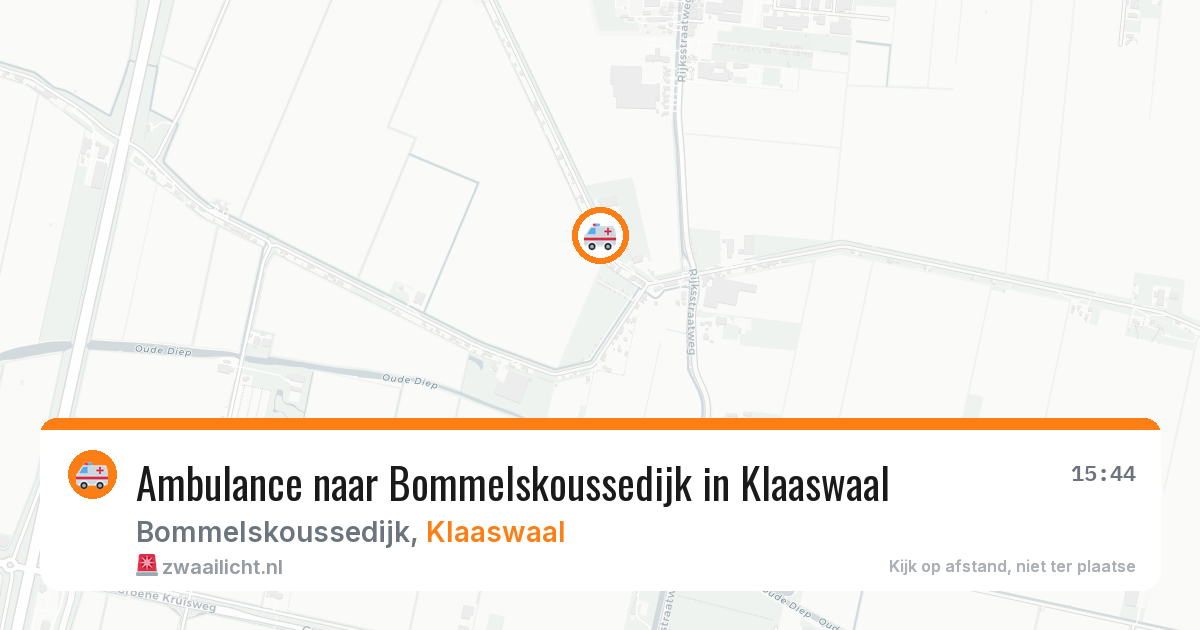 Ambulance naar Bommelskoussedijk in Klaaswaal — 29 apr 2026