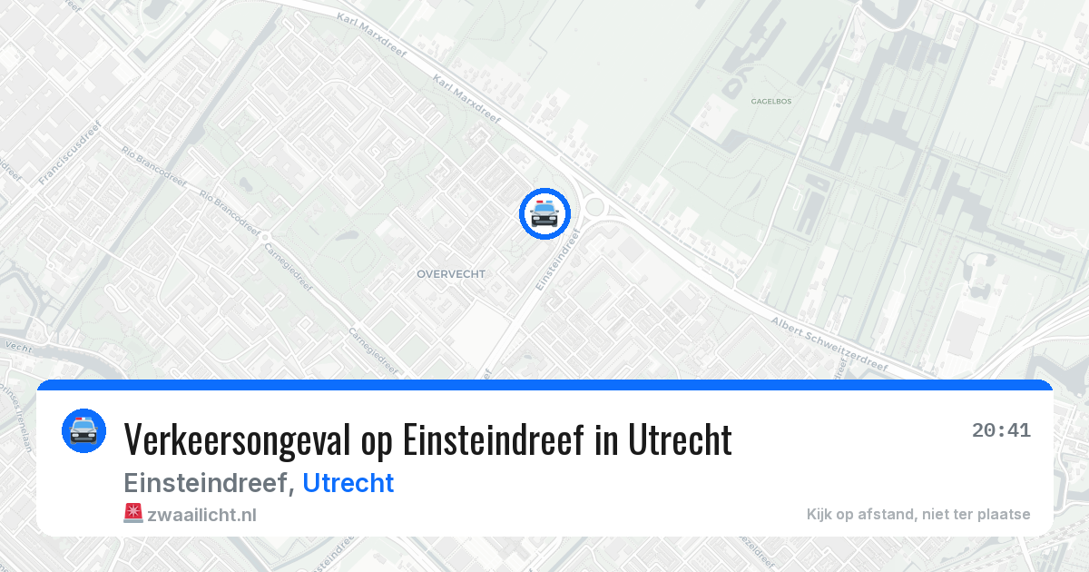 Verkeersongeval op Einsteindreef in Utrecht — 24 mei 2026