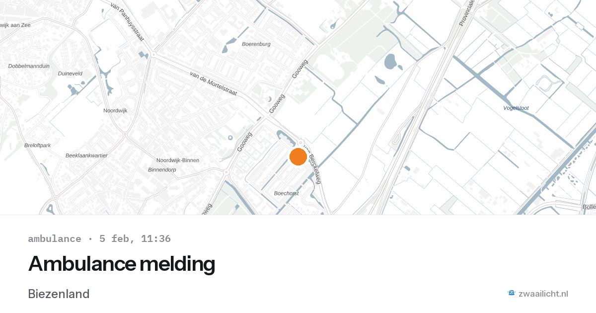Ambulance melding — 5 feb 2026