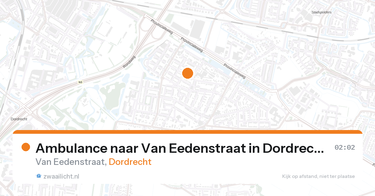 Ambulance naar Van Eedenstraat in Dordrecht — 28 aug 2026