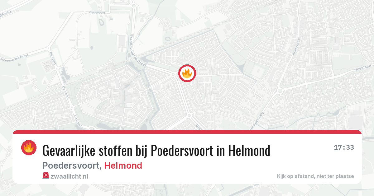 Gevaarlijke stoffen bij Poedersvoort in Helmond — 16 jun 2026