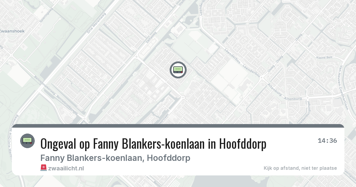 Ongeval op Fanny Blankers-koenlaan in Hoofddorp — 12 mrt 2026
