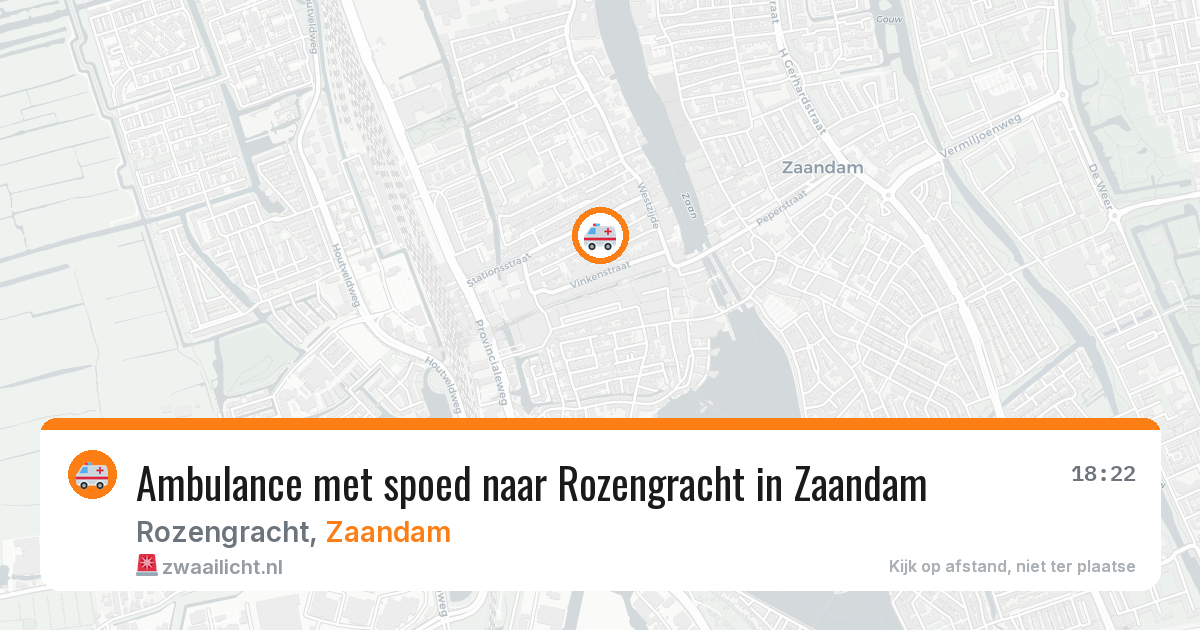 Ambulance met spoed naar Rozengracht in Zaandam — 19 apr 2026