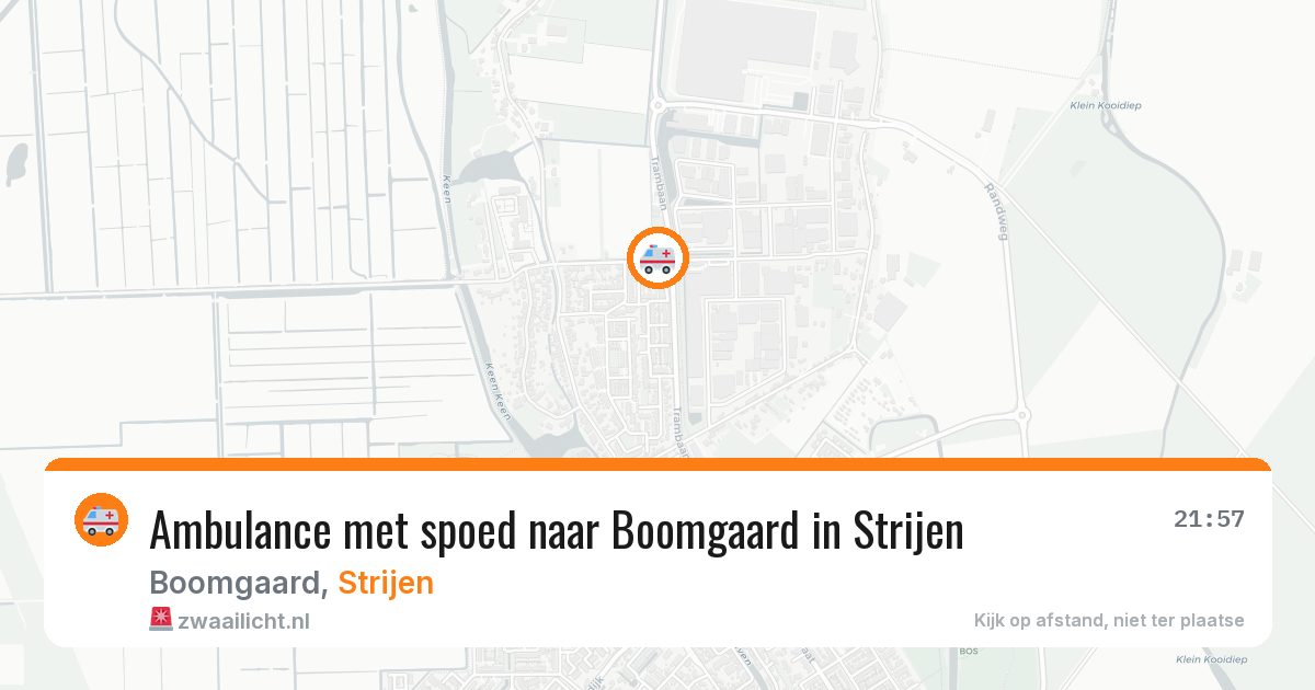 Ambulance met spoed naar Boomgaard in Strijen — 8 aug 2026
