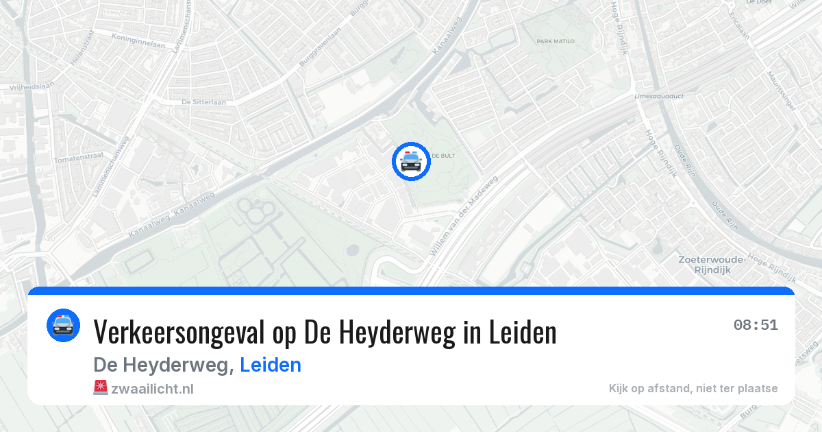Verkeersongeval op De Heyderweg in Leiden — 22 jun 2026