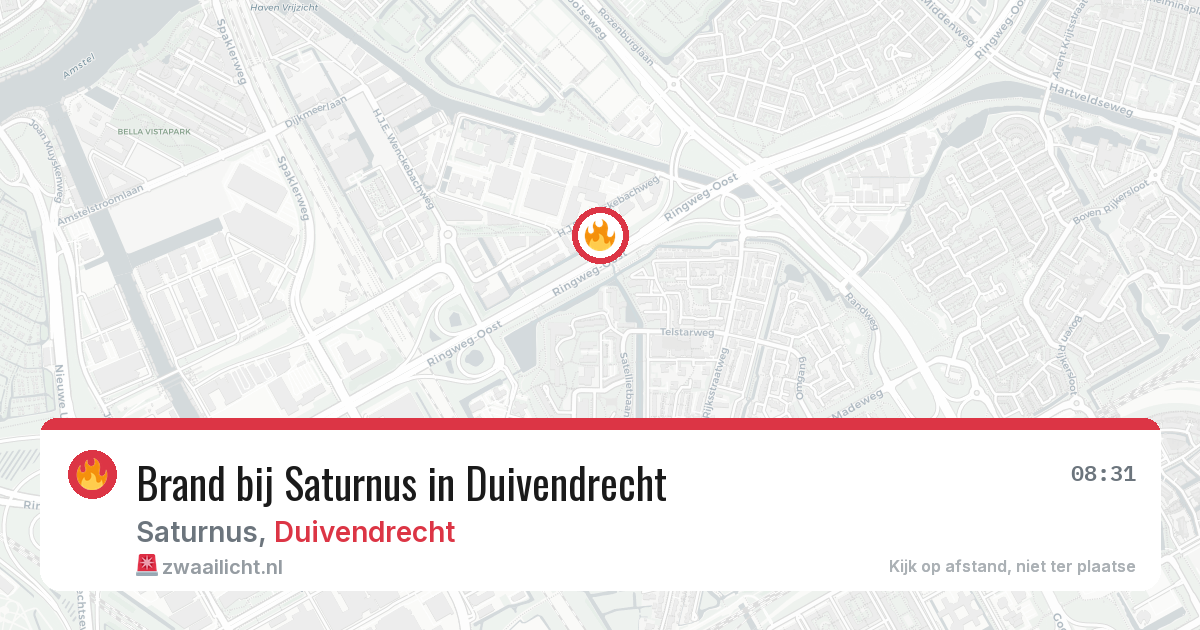 Brand bij Saturnus in Duivendrecht — 16 jul 2026