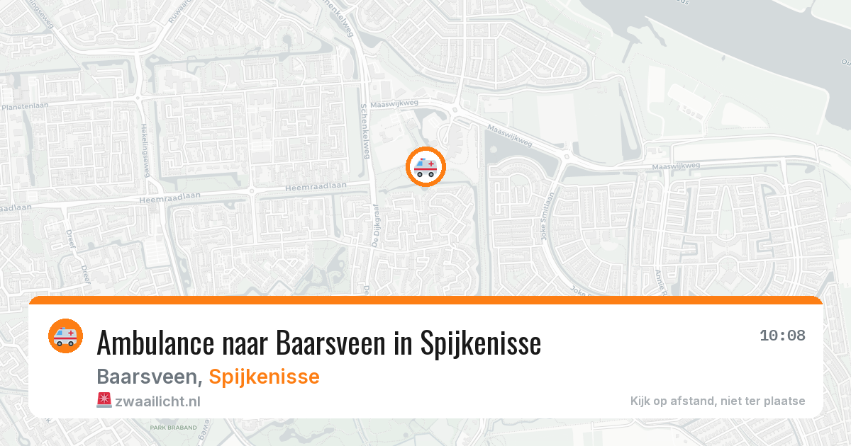 Ambulance naar Baarsveen in Spijkenisse — 11 aug 2026