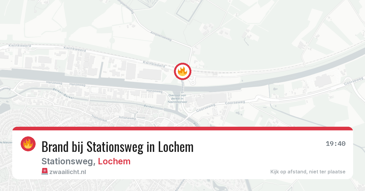Brand bij Stationsweg in Lochem — 3 aug 2026