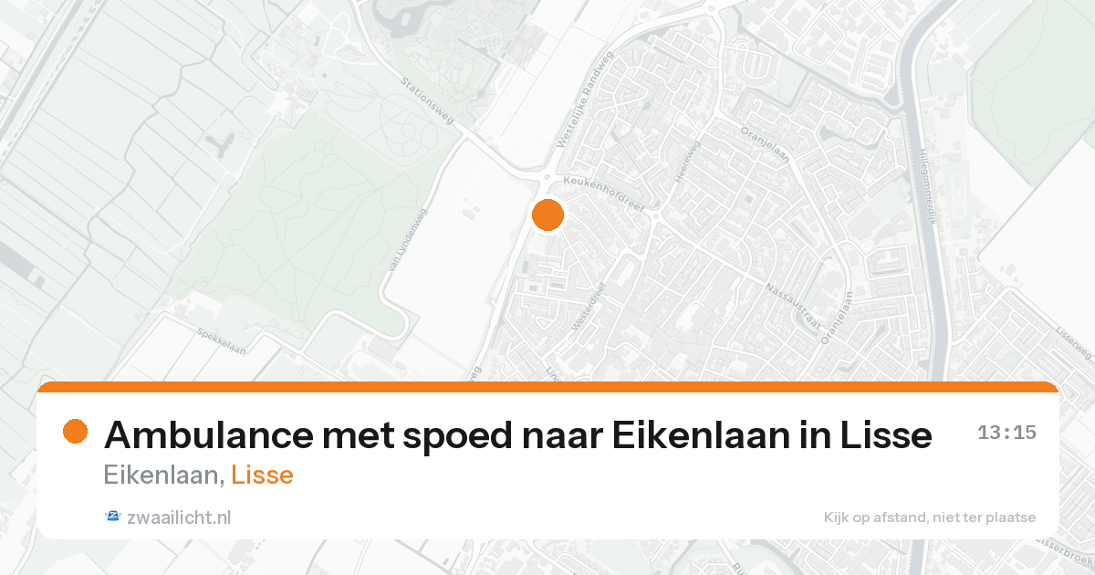 Ambulance met spoed naar Eikenlaan in Lisse — 4 jun 2026