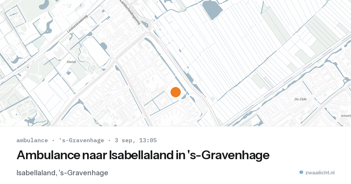 Ambulance naar Isabellaland in 's-Gravenhage — 3 sep 2026