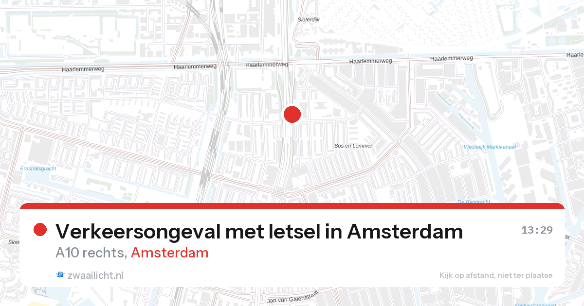 Verkeersongeval met letsel in Amsterdam — 26 aug 2026