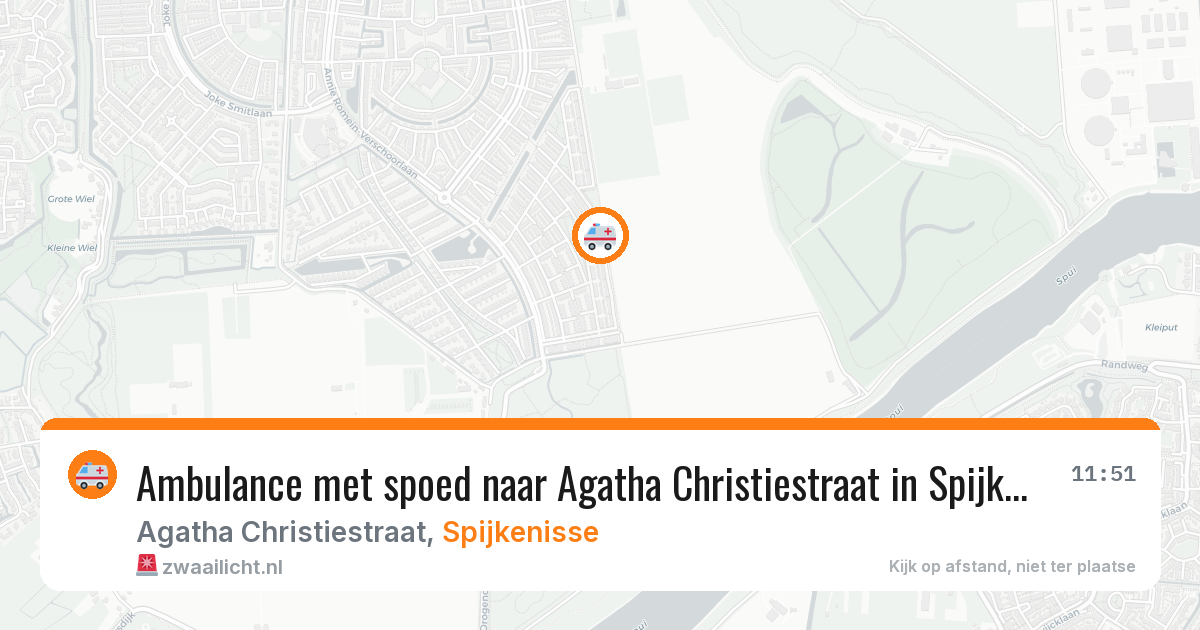 Ambulance met spoed naar Agatha Christiestraat in Spijkenisse — 23 mei 2026